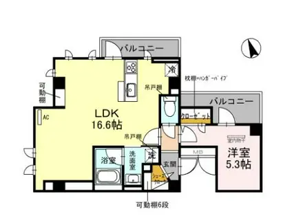 D-RESIDENCE 長居(1LDK/5階)の間取り写真