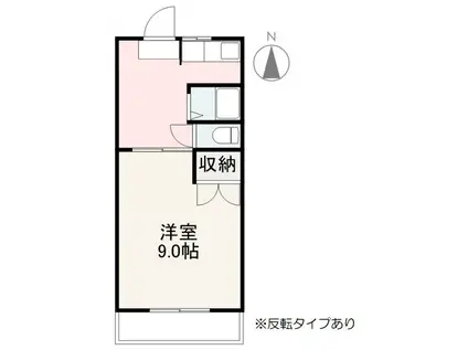 ホームズ1(1K/4階)の間取り写真