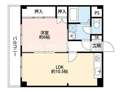 大正メゾン(1LDK/1階)の間取り写真
