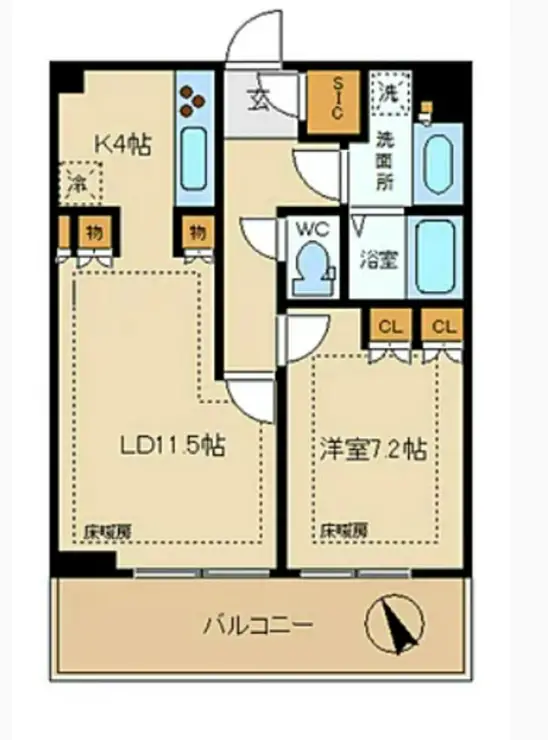 シティタワー新宿 8階階 間取り