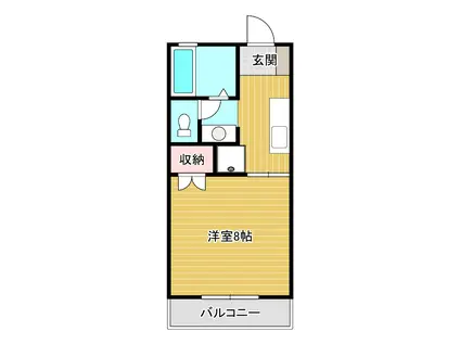 WIND12(1K/2階)の間取り写真