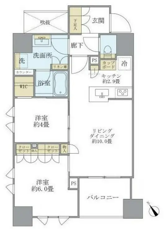 Brillia新川一丁目 9階階 間取り