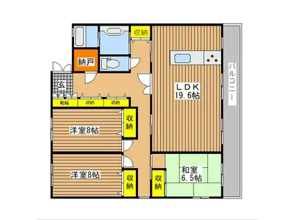 サンパレス・N(3LDK/3階)の間取り写真