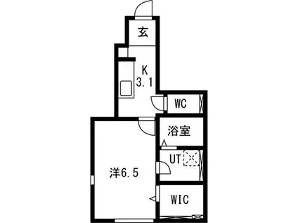FIGAROVII(1K/1階)の間取り写真