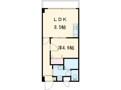 M PLAZA津田駅前12番館(1LDK/6階)の間取り写真