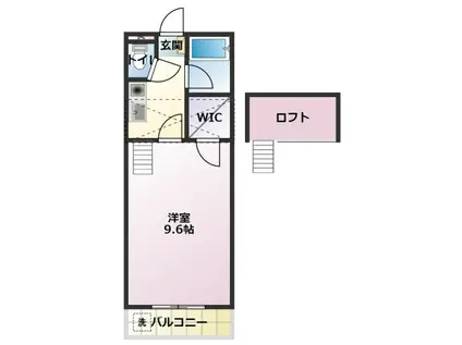 セザンヌ加治(1K/1階)の間取り写真