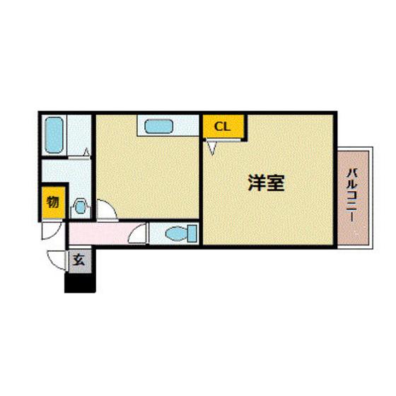 ラペジーブル(1K/3階)の間取り写真