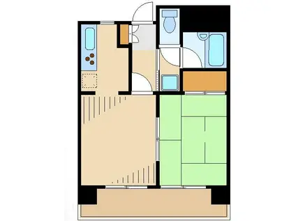 バードタウン3番館(1LDK/3階)の間取り写真