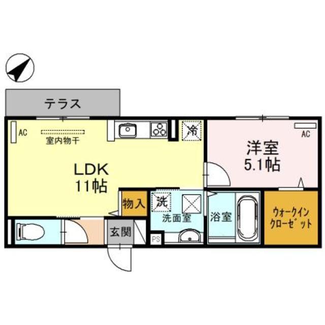 TREFLE(1LDK/1階)の間取り写真