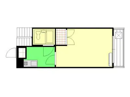 池袋本町マンション(1K/2階)の間取り写真
