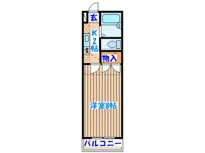 エクセレンテ本田(1K/2階)の間取り写真