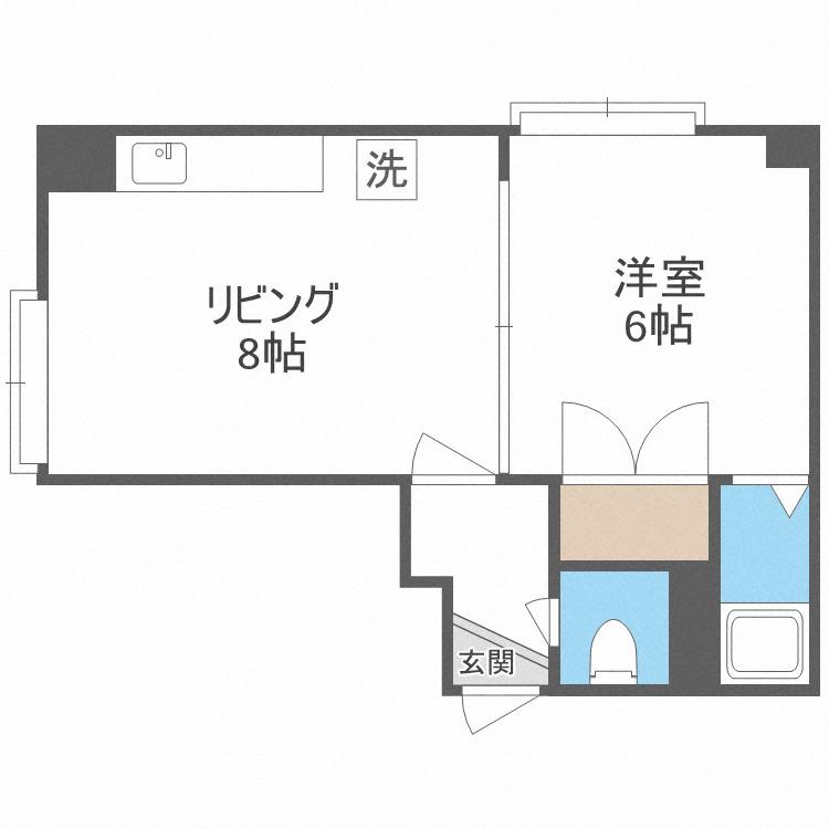 第3コーポ内山(1DK/2階)の間取り写真