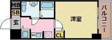 アドバンス新大阪V(1K/9階)の間取り写真