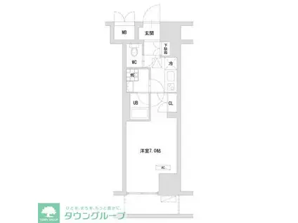 TLRレジデンス町田(1K/10階)の間取り写真