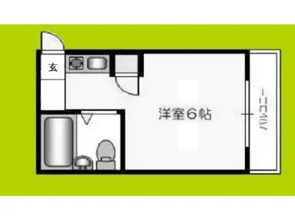 サンライズ関目(ワンルーム/6階)の間取り写真