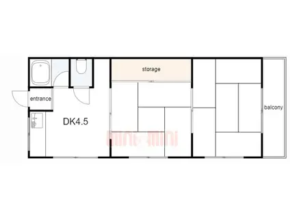 豊田マンション(2DK/3階)の間取り写真