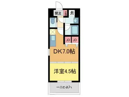 プレジオ西宮(1LDK/2階)の間取り写真