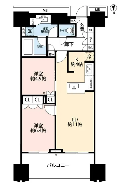 富久クロスコンフォートタワー 22階階 間取り