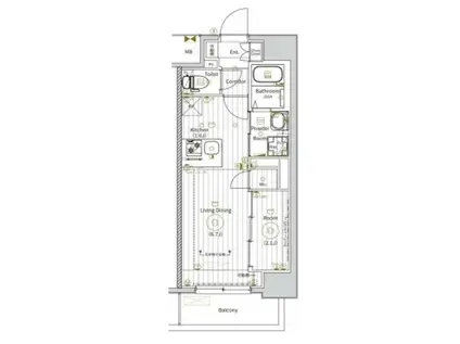 LIVEFLAT千種ウエスト(1LDK/3階)の間取り写真