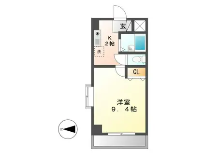 グレイスノリタケ(1K/3階)の間取り写真