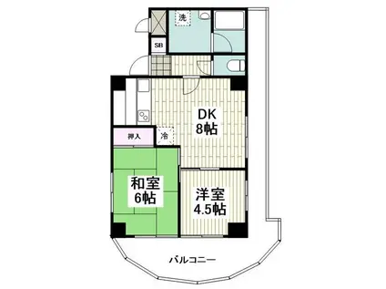 エムアイビル(2DK/3階)の間取り写真