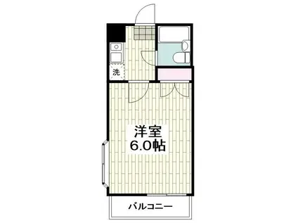 ジャパンビル鎌倉(1K/2階)の間取り写真