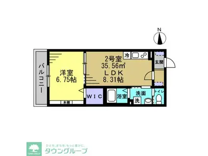 セミカ葛城 I(1LDK/1階)の間取り写真