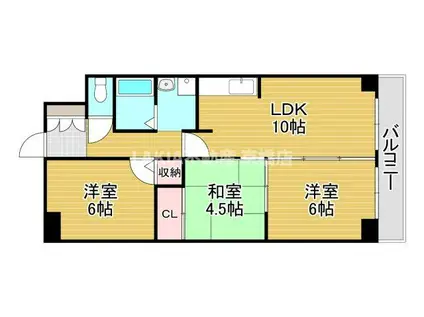 都島北通マンション(2SLDK/3階)の間取り写真