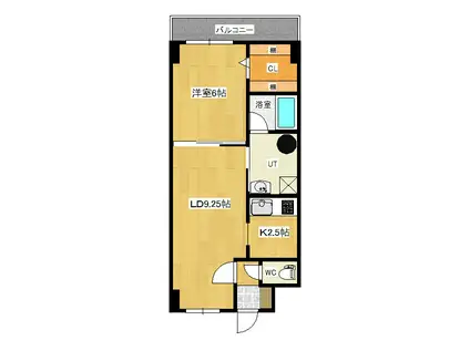 カルム・エ・ペ(1LDK/1階)の間取り写真