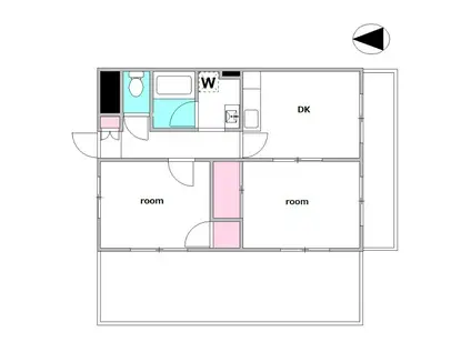 リリー・ヒルズ(2DK/2階)の間取り写真