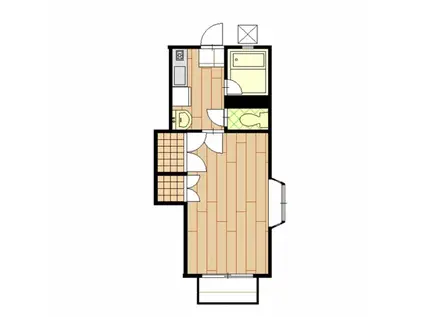 カメリヤハイツ(1K/2階)の間取り写真