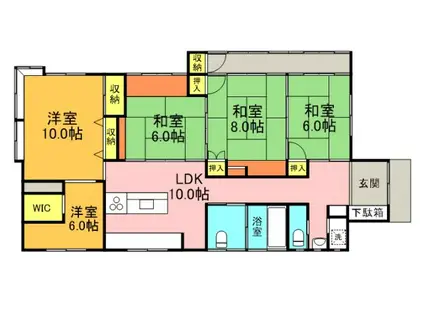 ハウスひまわり(5LDK/1階)の間取り写真