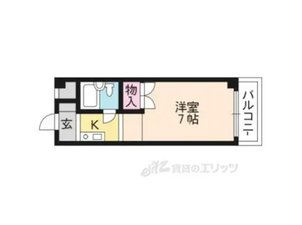 一条グランハイツ(1K/3階)の間取り写真