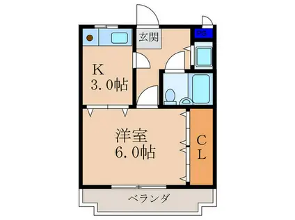 ハイツアグランダイズ(1K/1階)の間取り写真