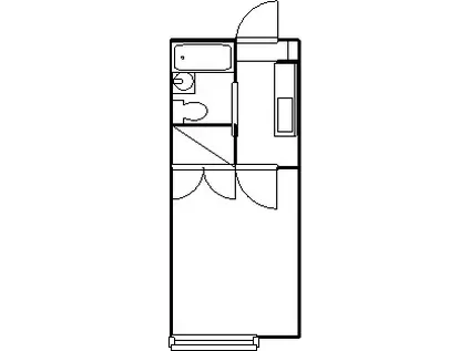 メゾンヨコタ(1K/1階)の間取り写真