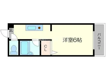 シティライフエステート難波南(1K/11階)の間取り写真