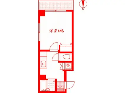 日進アーバン(1K/4階)の間取り写真
