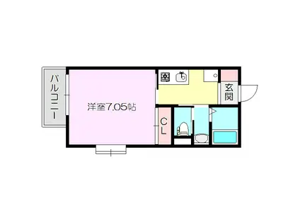 MONOTONE淡路(1K/4階)の間取り写真