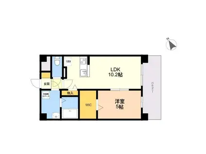 クレアスーンII(1LDK/2階)の間取り写真