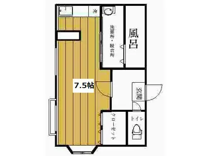 寿マンション(ワンルーム/3階)の間取り写真