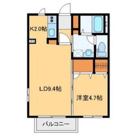 パル G(1LDK/2階)の間取り写真