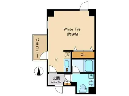 マジョーネ(1K/3階)の間取り写真