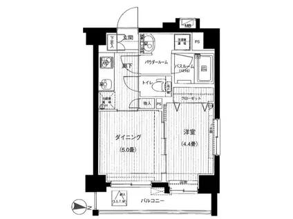 日神デュオステージ王子神谷(1DK/7階)の間取り写真