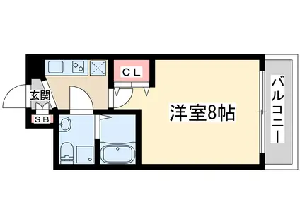 セスト新大阪(1K/7階)の間取り写真