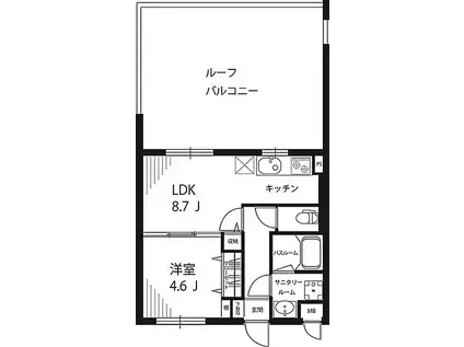 エルム横濱エクセレンス(1LDK/4階)の間取り写真
