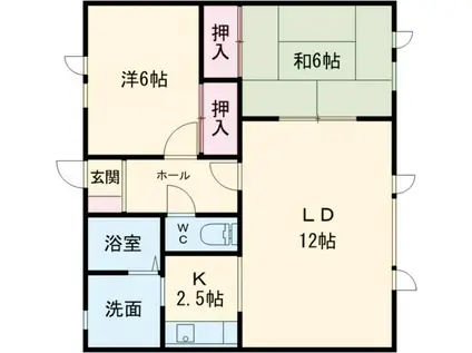 メゾンM-2(2LDK/2階)の間取り写真