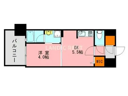 LANDIC PREMIUM O115(1DK/11階)の間取り写真