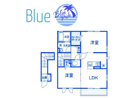 蒼の杜 空(2LDK/2階)の間取り写真