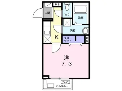 STACK高田馬場(1K/3階)の間取り写真