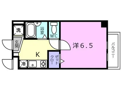コンフォートヴィレッジ内田(1K/2階)の間取り写真